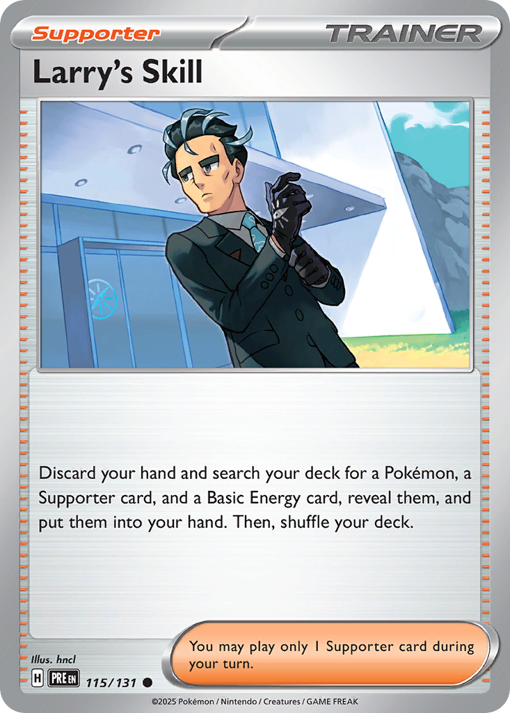 115/131 - Larry's Skill - Poké Ball Reverse Holo - Prismatic Evolutions