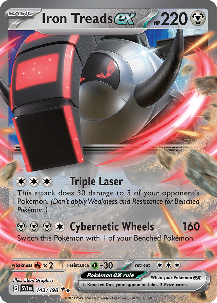 143/198 - Iron Treads EX - Double Rare - Scarlet & Violet