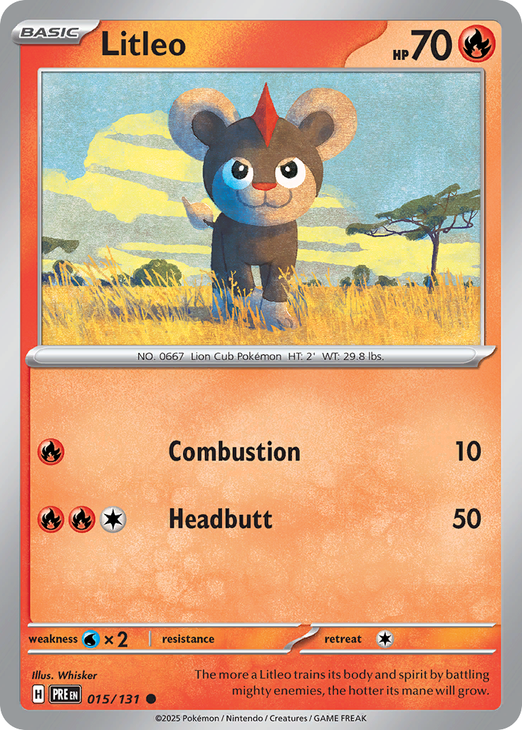 015/131 - Litleo - Poké Ball Reverse Holo - Prismatic Evolutions