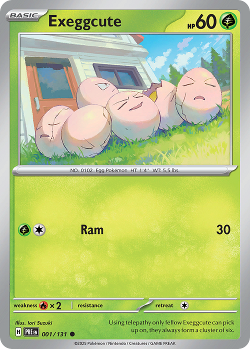 001/131 - Exeggcute - Poké Ball Reverse Holo - Prismatic Evolutions
