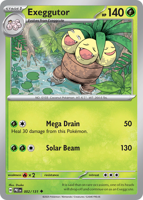 002/131 - Exeggutor - Reverse Holo - Prismatic Evolutions