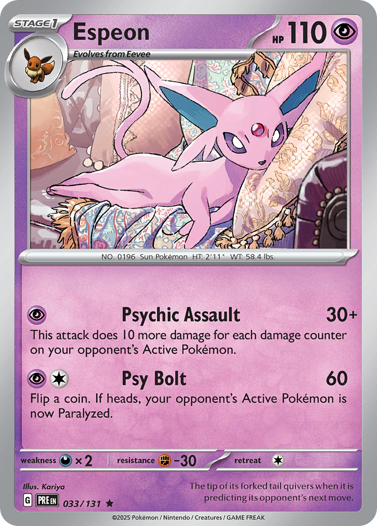 033/131 - Espeon - Holo - Prismatic Evolutions