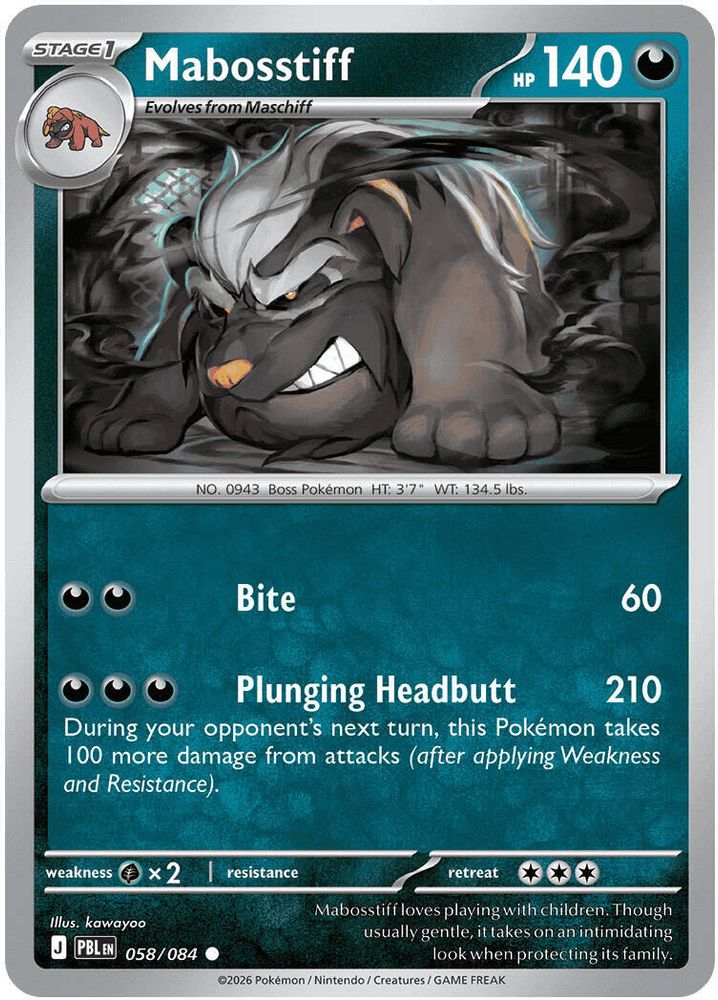 058/084 - Mabosstiff - Reverse Holo - Pitch Black