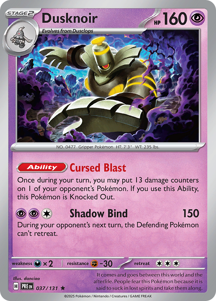 037/131 - Dusknoir - Holo - Prismatic Evolutions