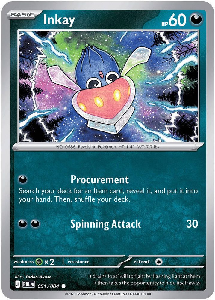 051/084 - Inkay - Reverse Holo - Pitch Black