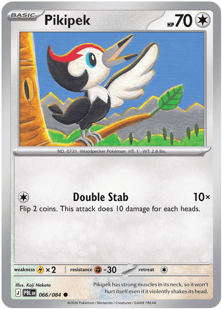 066/084 - Pikipek - Reverse Holo - Pitch Black