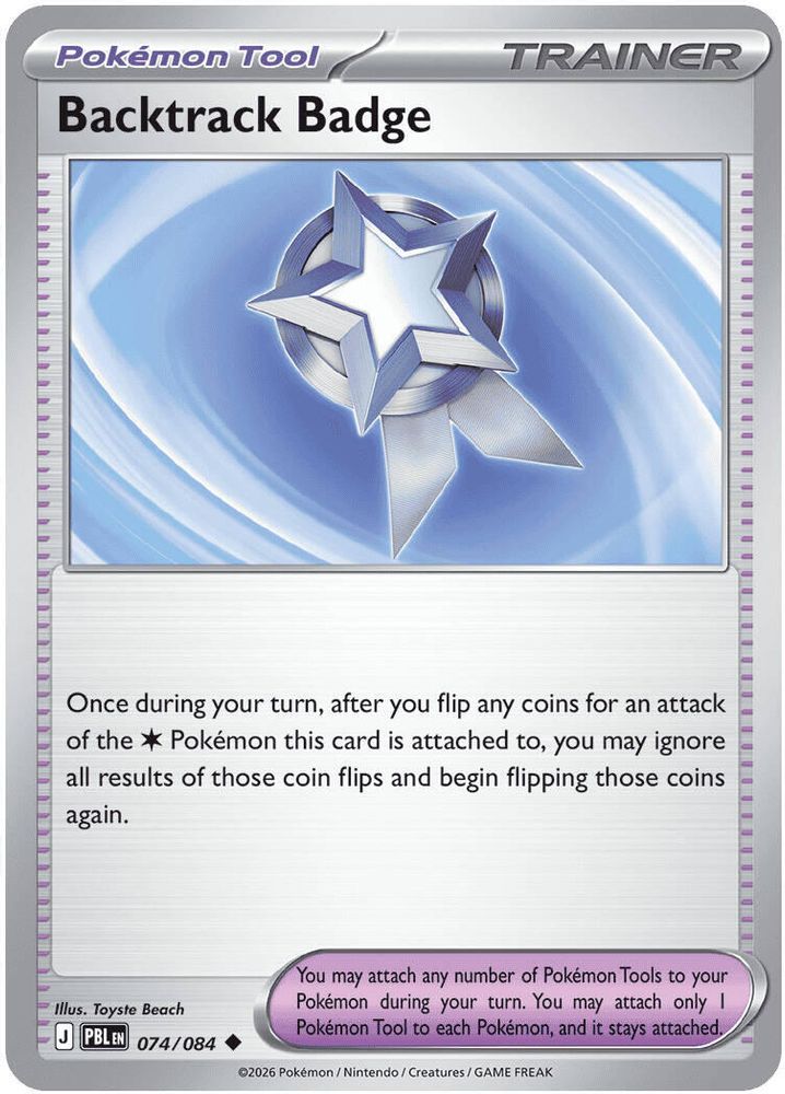 074/084 - Backtrack Badge - Reverse Holo - Pitch Black