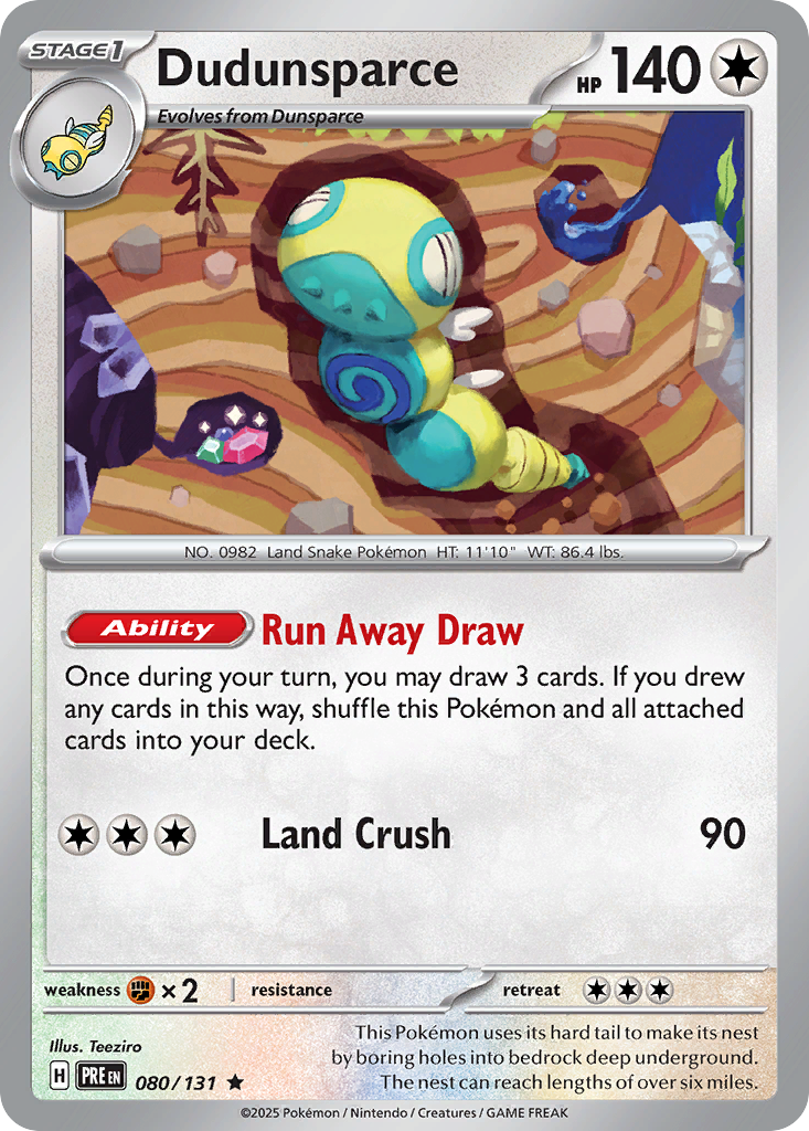 080/131 - Dudunsparce - Holo - Prismatic Evolutions