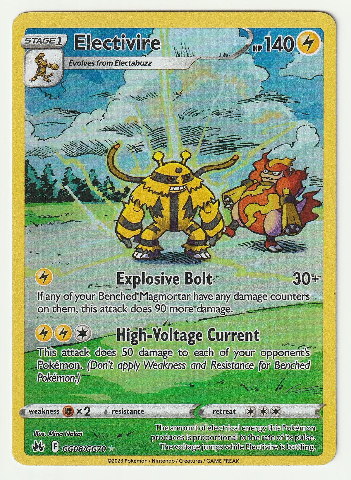 GG08/GG70 - Electivire Illustration Rare - Crown Zenith
