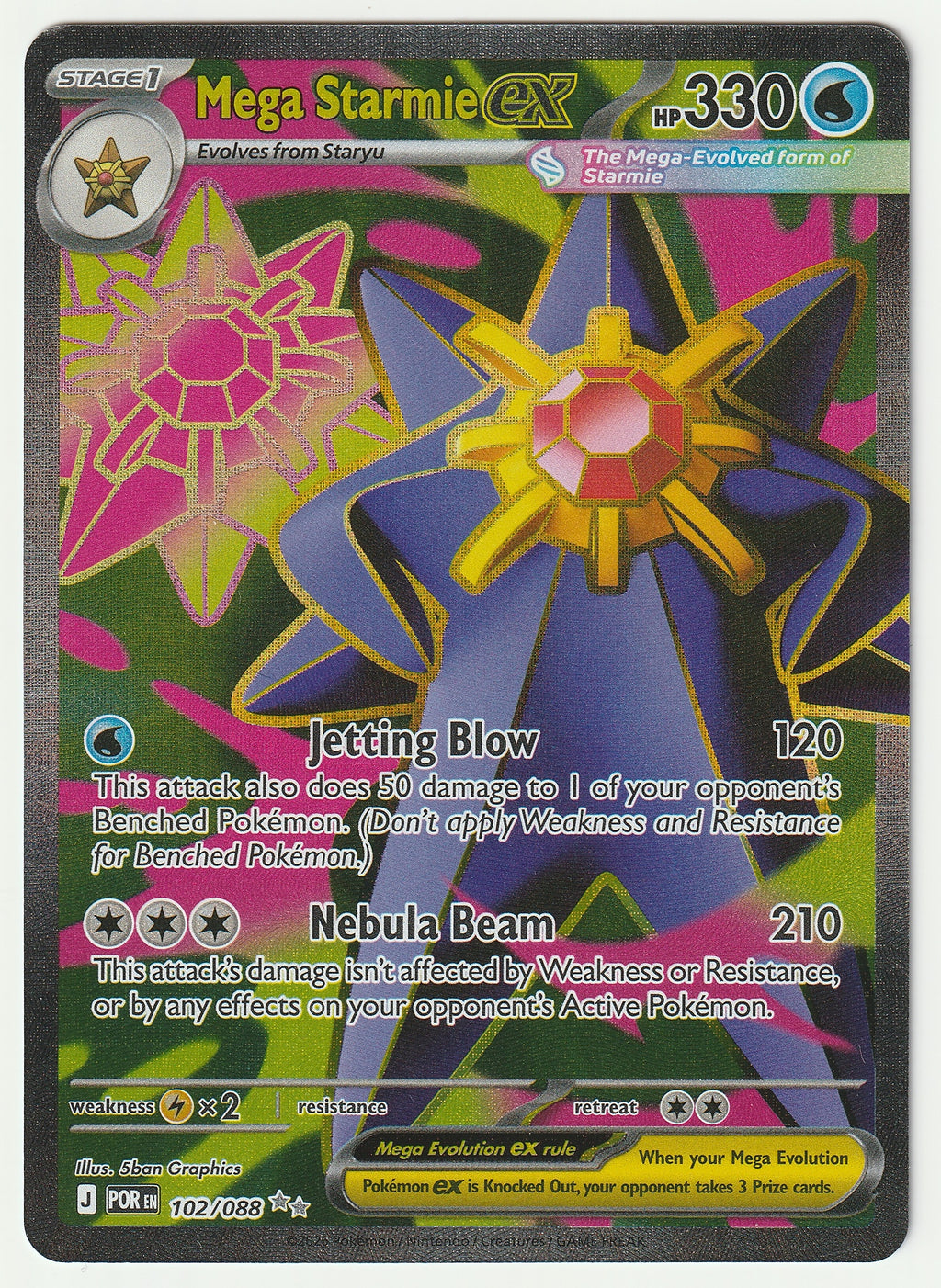 102/088 - Mega Starmie EX - Ultra Rare - Perfect Order
