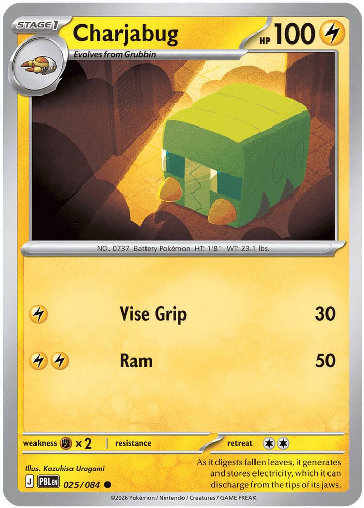 025/084 - Charjabug - Reverse Holo - Pitch Black