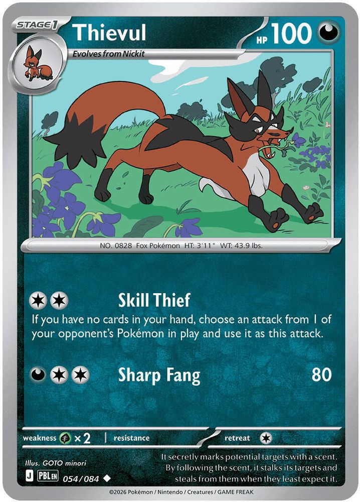 054/084 - Thievul - Reverse Holo - Pitch Black