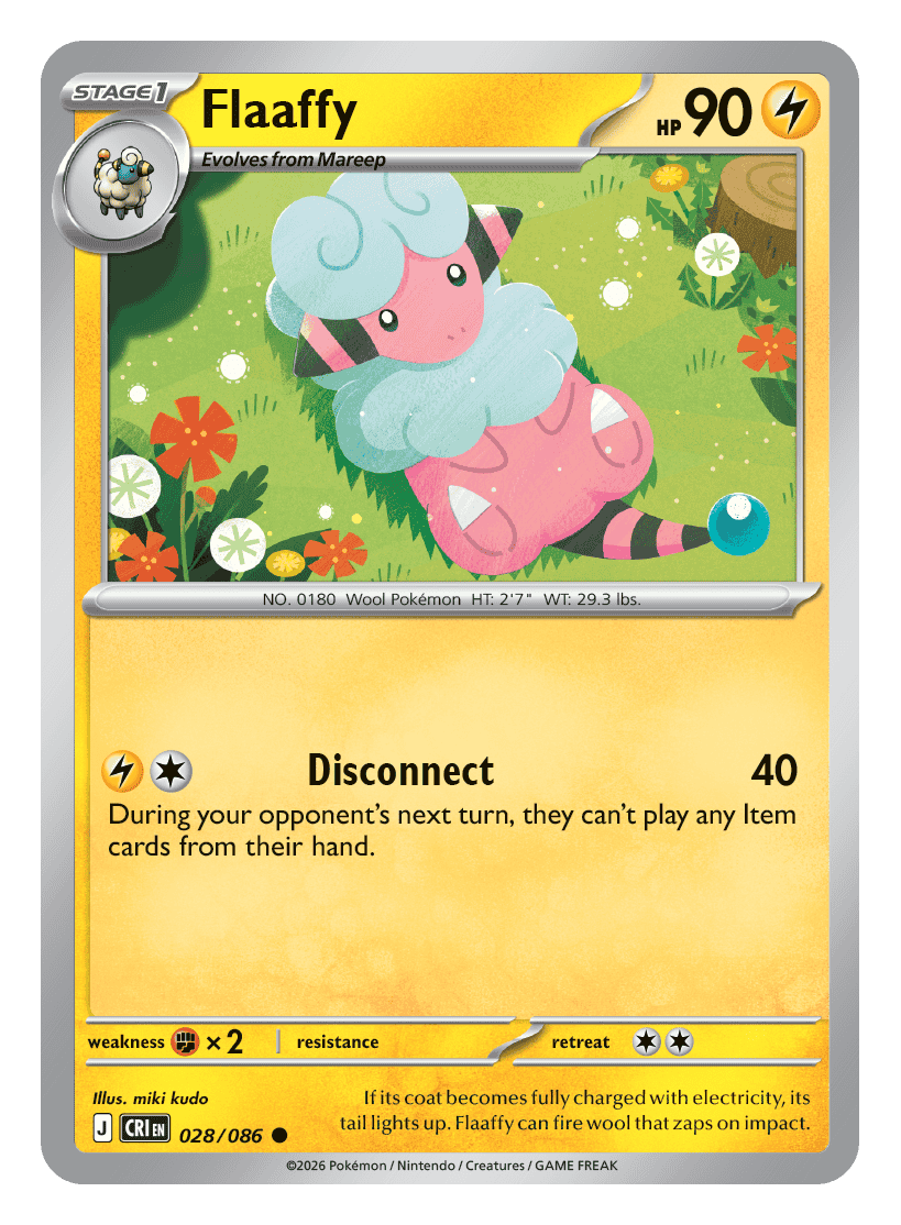 028/086 - Flaaffy - Reverse Holo - Chaos Rising