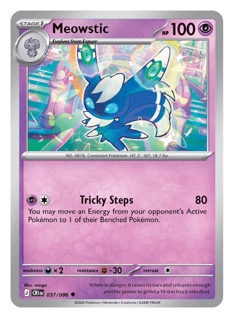 037/086 - Meowstic - Reverse Holo - Chaos Rising