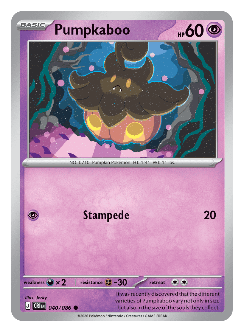 040/086 - Pumpkaboo - Reverse Holo - Chaos Rising