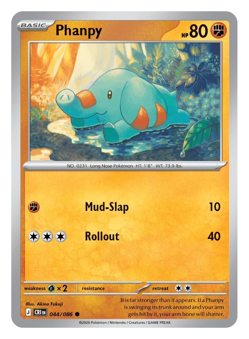 044/086 - Phanpy - Reverse Holo - Chaos Rising