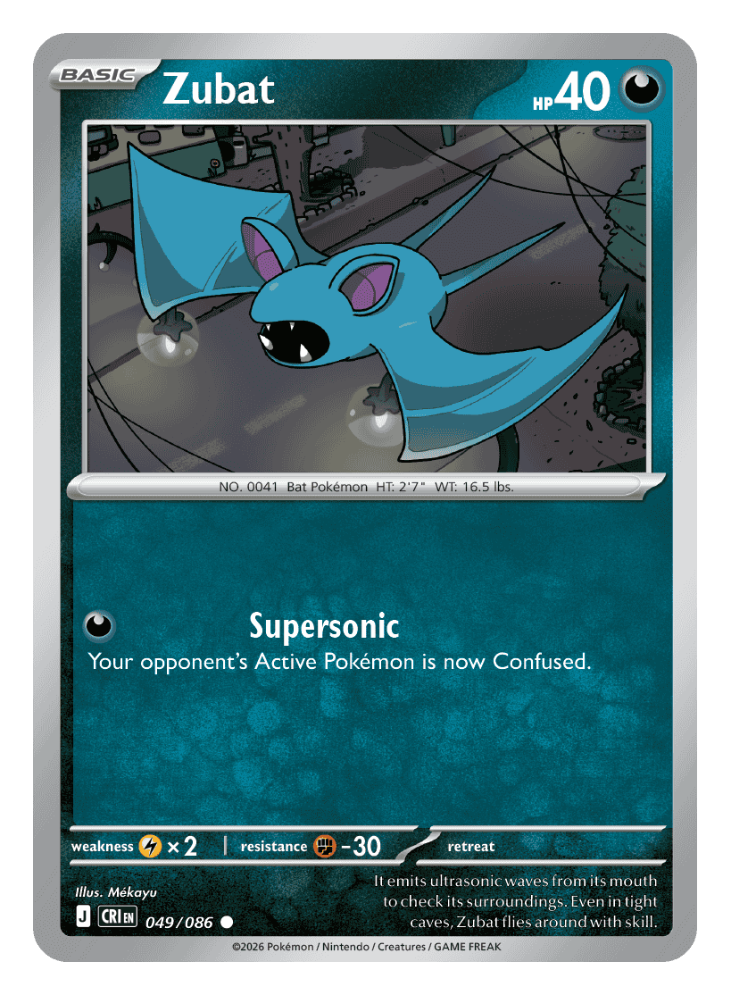 049/086 - Zubat - Reverse Holo - Chaos Rising