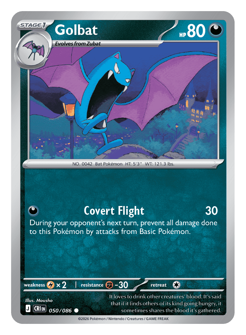 050/086 - Golbat - Reverse Holo - Chaos Rising