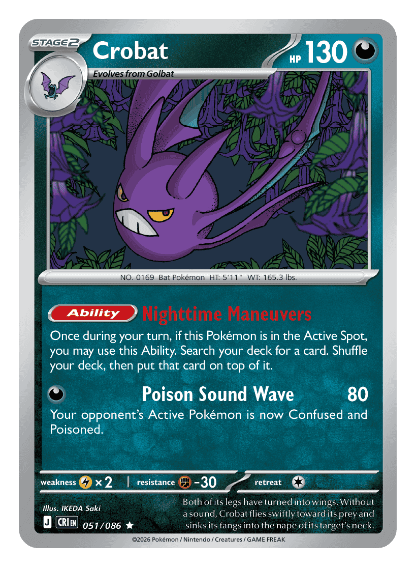 051/086 - Crobat - Holo - Chaos Rising
