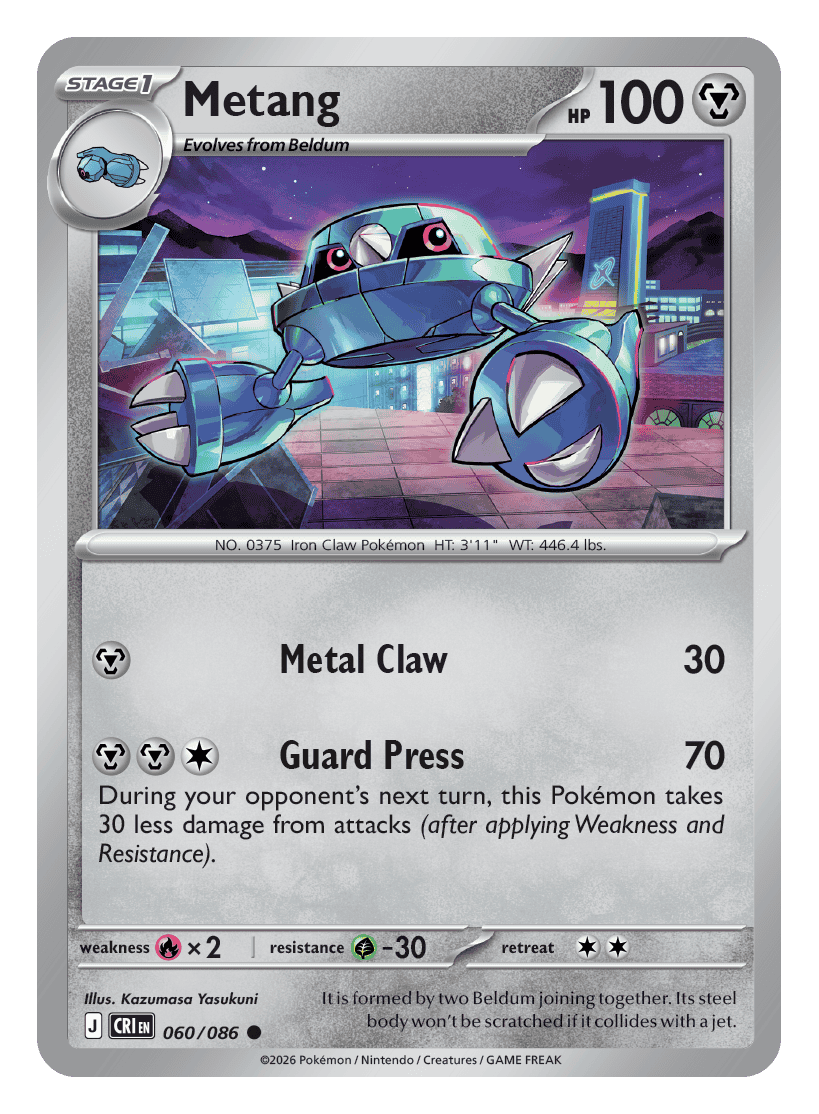 060/086 - Metang - Reverse Holo - Chaos Rising