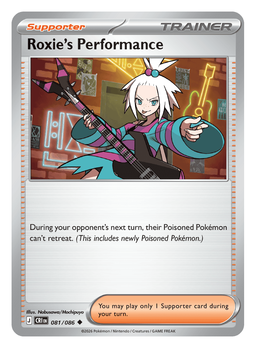 081/086 - Roxie's Performance - Reverse Holo - Chaos Rising