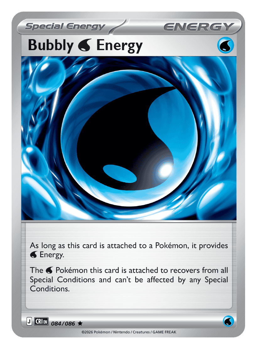 084/086 - Bubbly W Energy - Reverse Holo - Chaos Rising