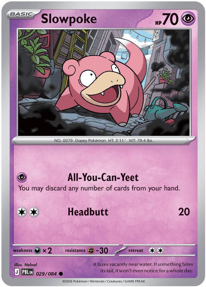 029/084 - Slowpoke - Reverse Holo - Pitch Black