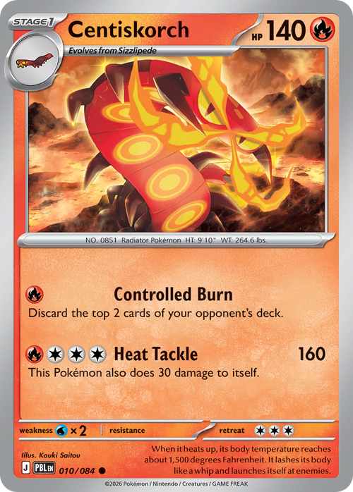 010/084 - Centiskorch - Reverse Holo - Pitch Black