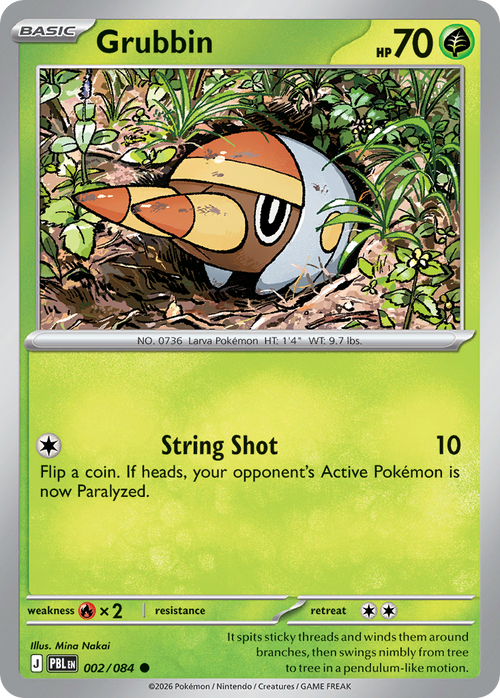 002/084 - Grubbin - Reverse Holo - Pitch Black
