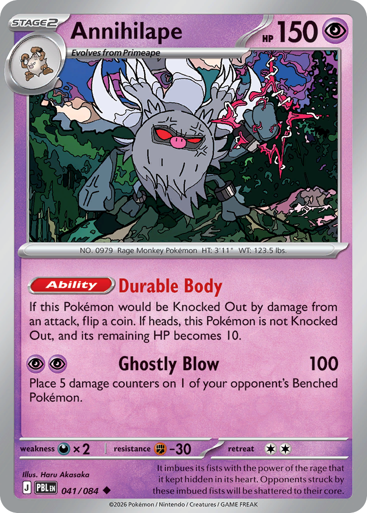041/084 - Annihilape - Reverse Holo - Pitch Black