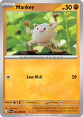 042/084 - Mankey - Reverse Holo - Pitch Black