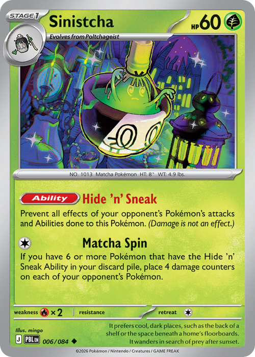 006/084 - Sinistcha - Reverse Holo - Pitch Black