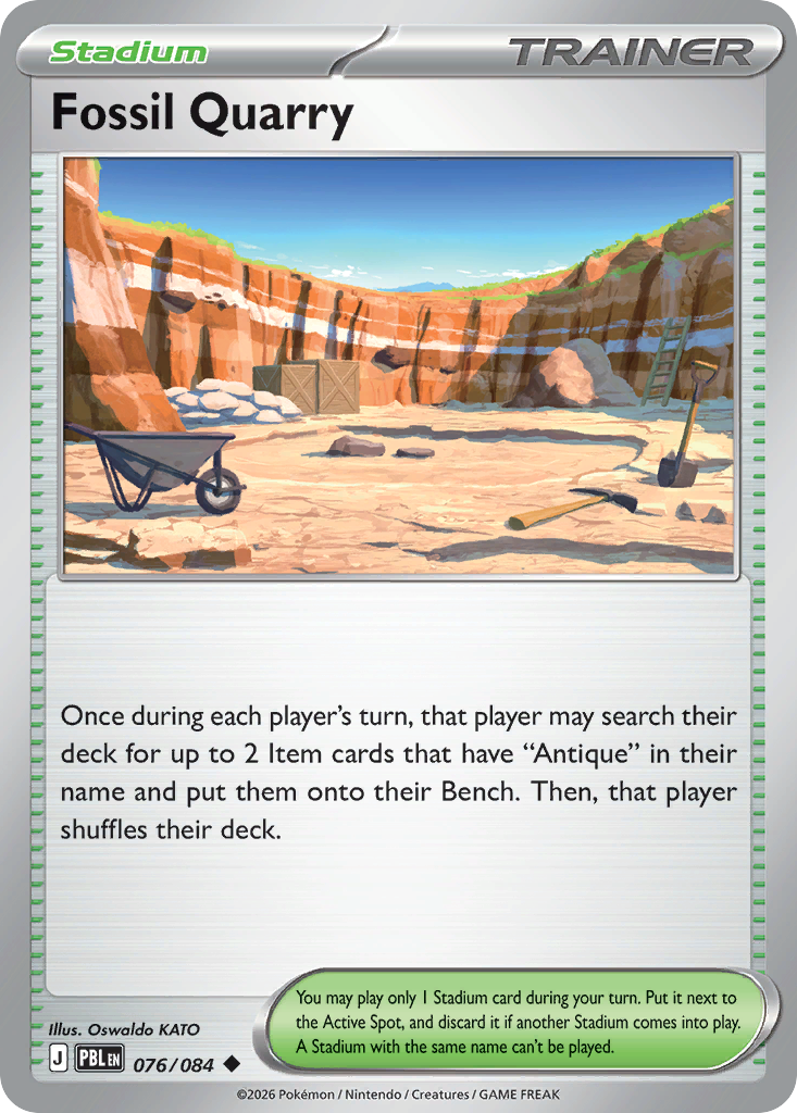 076/084 - Fossil Quarry - Reverse Holo - Pitch Black