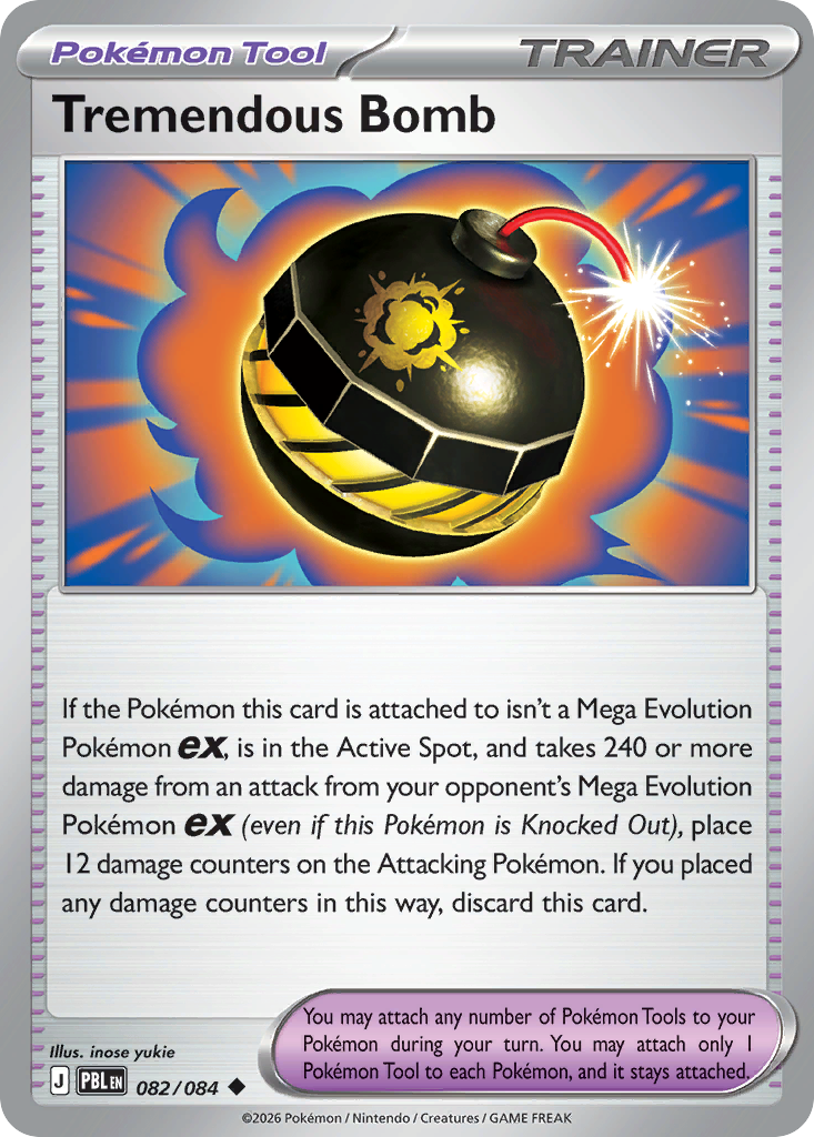 082/084 - Tremendous Bomb - Reverse Holo - Pitch Black