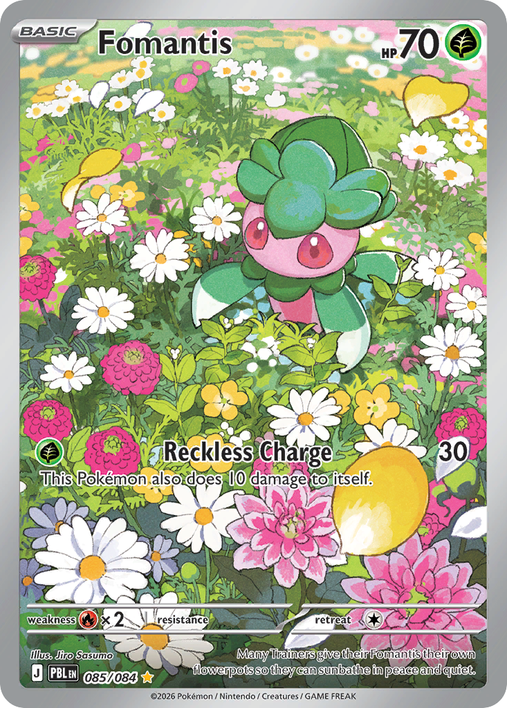 085/084 - Fomantis - Illustration Rare - Pitch Black