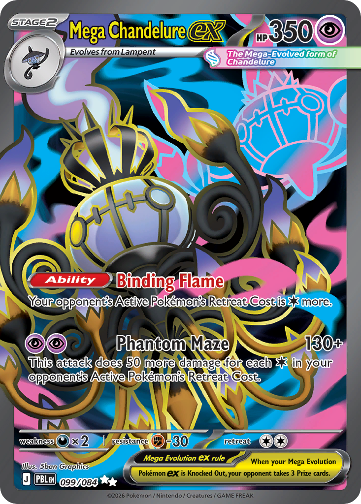 099/084 - Mega Chandelure EX - Ultra Rare - Pitch Black