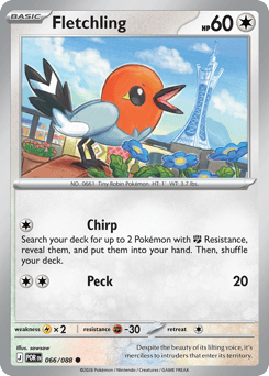 066/088 - Fletchling - Reverse Holo - Perfect Order