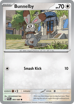 064/088 - Bunnelby - Reverse Holo - Perfect Order