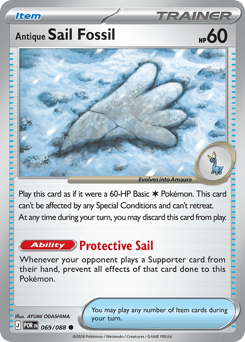 069/088 - Antique Sail Fossil - Reverse Holo - Perfect Order